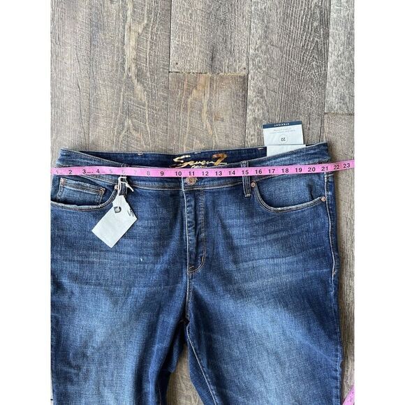 Seven 7 Women's Size 22 Jeans Limited Edition Straight Blue Denim Stretch NWT - Picture 7 of 12